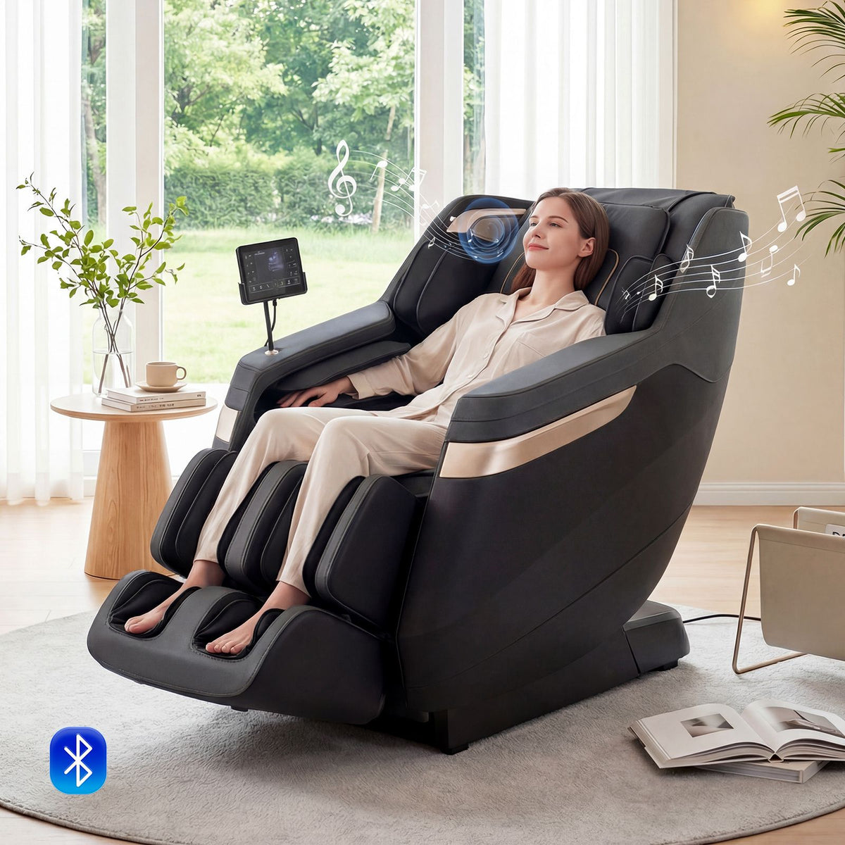 2027 Upgraded Soothe 57 Full Body Massage Chair with Waist Heating Function Airbags Foot Rollers