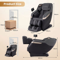 2027 Upgraded Soothe 57 Full Body Massage Chair with Waist Heating Function Airbags Foot Rollers