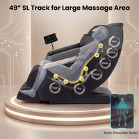 2027 Upgraded Soothe 57 Full Body Massage Chair with Waist Heating Function Airbags Foot Rollers