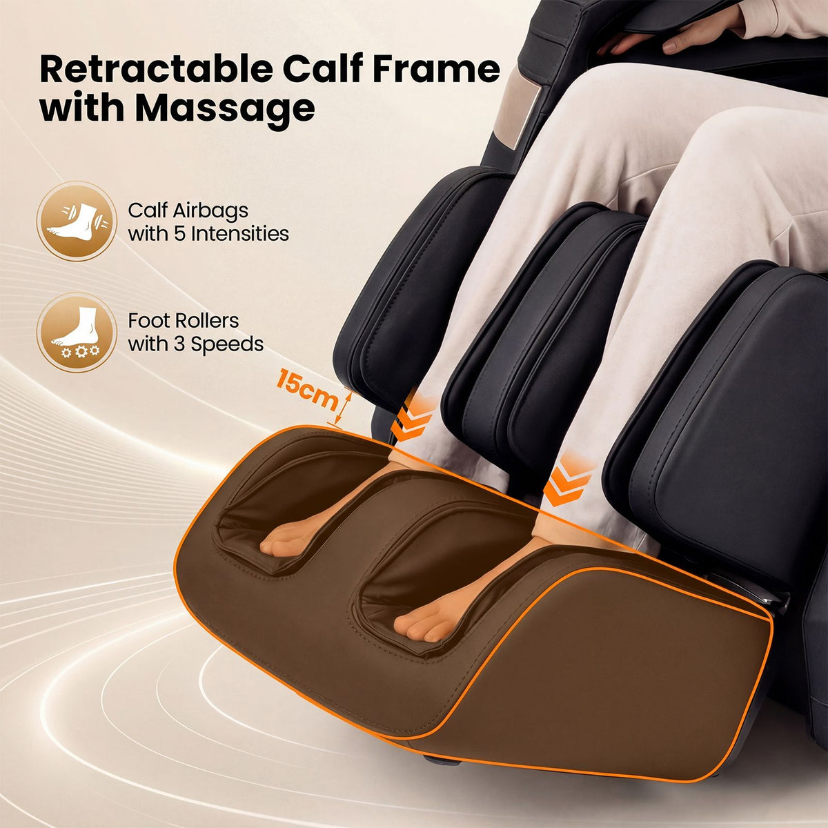 2027 Upgraded Soothe 57 Full Body Massage Chair with Waist Heating Function Airbags Foot Rollers