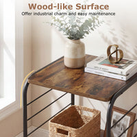 4-Tier 360° Spinning Bookcase Tower with Metal Frame