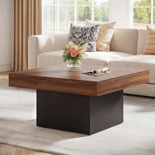 Square Coffee Table with Remote and 21 Dynamic Modes for Living Room