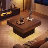 Square Coffee Table with Remote and 21 Dynamic Modes for Living Room