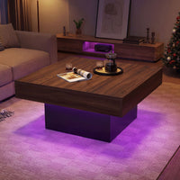 Square Coffee Table with Remote and 21 Dynamic Modes for Living Room