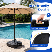 Fillable Patio Umbrella Stand 27 KG Heavy Duty with 3 Couplers for Pool or Garden