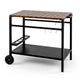 Stainless Steel Top Outdoor Kitchen Island on Wheels with Spice Rack and amp