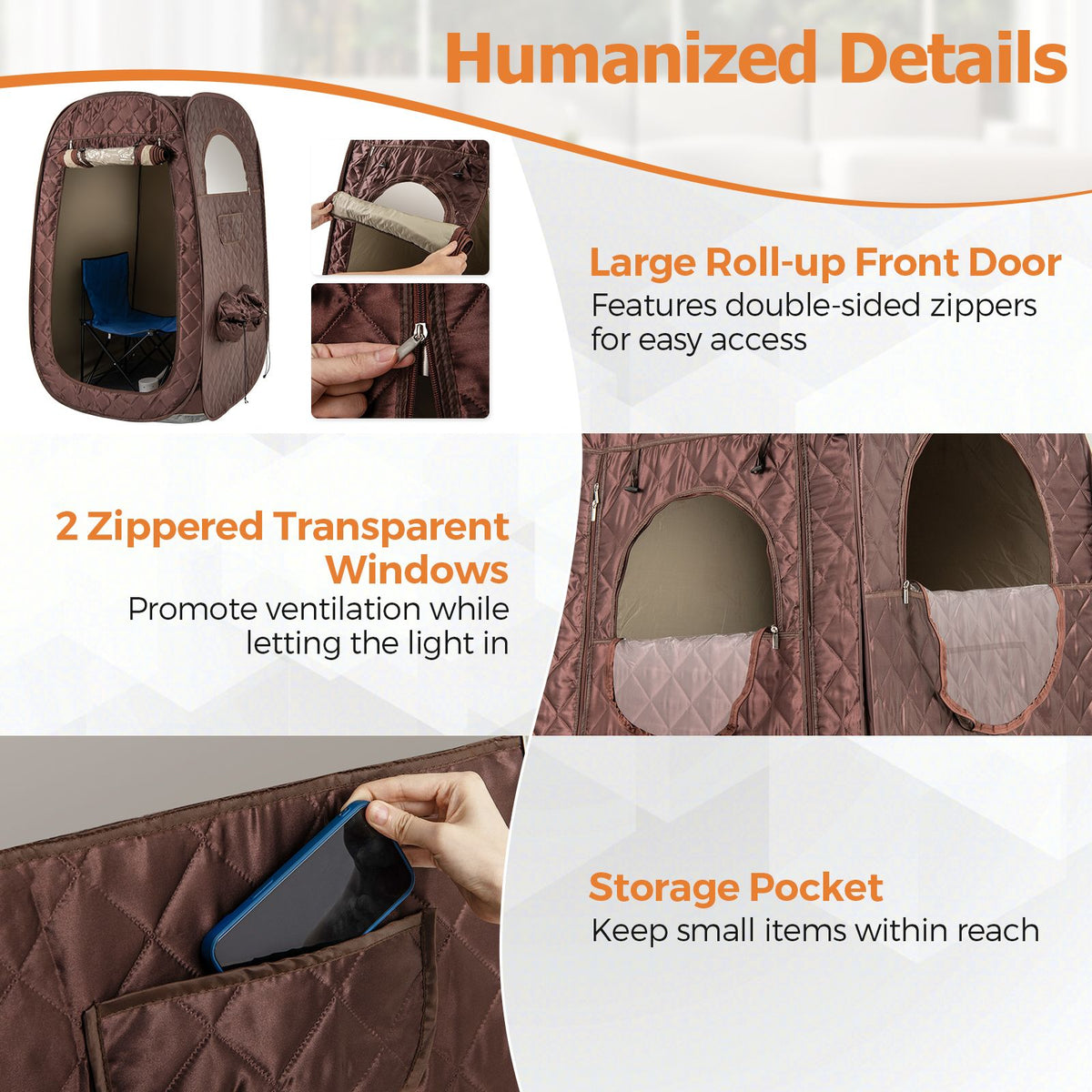 Portable Steam Sauna with 1000W 3L Steam Generator for Home Spa Relaxation