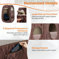 Portable Steam Sauna with 1000W 3L Steam Generator for Home Spa Relaxation