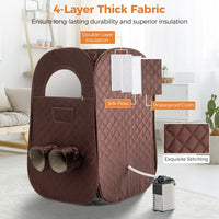 Portable Steam Sauna with 1000W 3L Steam Generator for Home Spa Relaxation