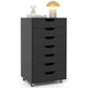 7-Drawer Storage Cabinet with 4 Universal Casters for Office