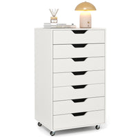 7-Drawer Storage Cabinet with 4 Universal Casters for Office