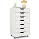7-Drawer Storage Cabinet with 4 Universal Casters for Office
