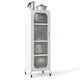 1/2-Door Metal Storage Cabinet with Semi-Transparent Doors