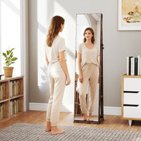 360° Swivel Freestanding Jewelry Storage Organizer with Full Length Mirror