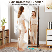360° Swivel Freestanding Jewelry Storage Organizer with Full Length Mirror