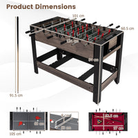 3-in-1 Swivel Game Table with Foosball and Pool Billiards for Teens Adults