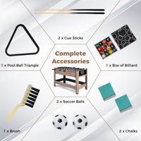 2-in-1 Swivel Multi Game Table with Billiard and Complete Accessories