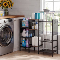 3-Tier Garden Tool Organizer w/Wooden Shelves