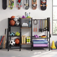 3-Tier Garden Tool Organizer w/Wooden Shelves