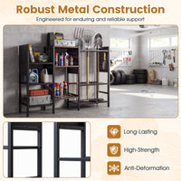 3-Tier Garden Tool Organizer w/Wooden Shelves