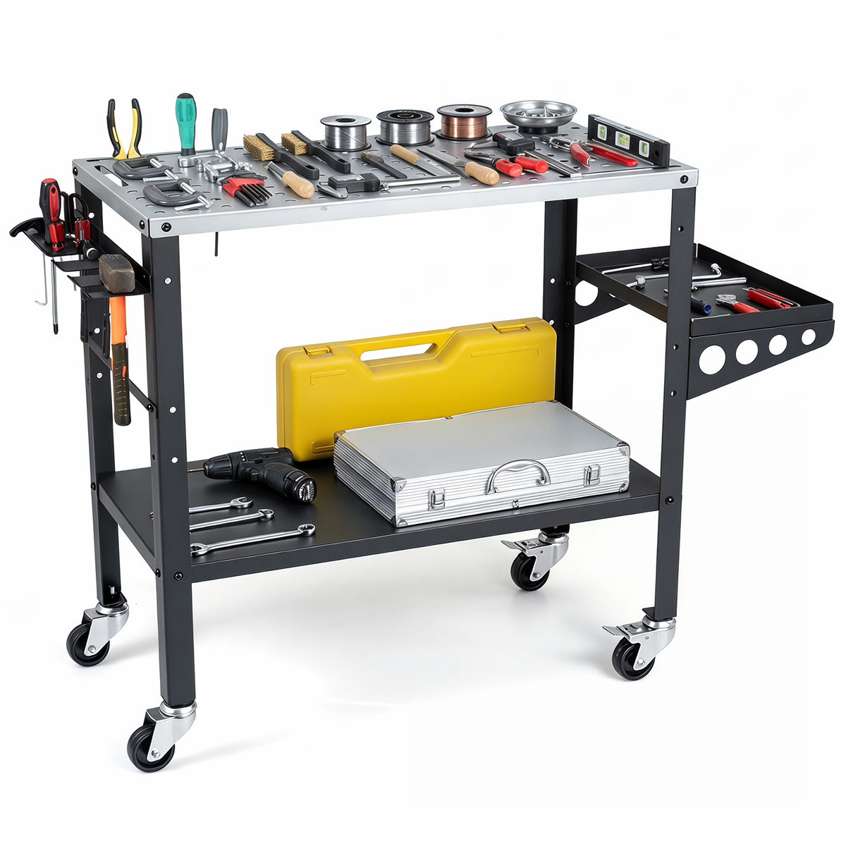 92cm x 46cm Welding Table, 570kg Welding Workbench on Wheels