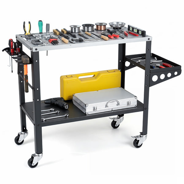 92cm x 46cm Welding Table, 570kg Welding Workbench on Wheels