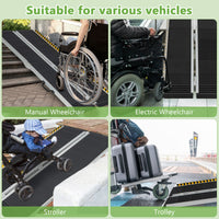 Portable Aluminum Wheelchair Ramp 153cm/183cm with Transition Plate