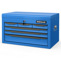 Portable Steel Tool Box 60cm Tool Chest Case w/6 Drawers & Automatic Lock Garage