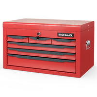 Portable Steel Tool Box 60cm Tool Chest Case w/6 Drawers & Automatic Lock Garage