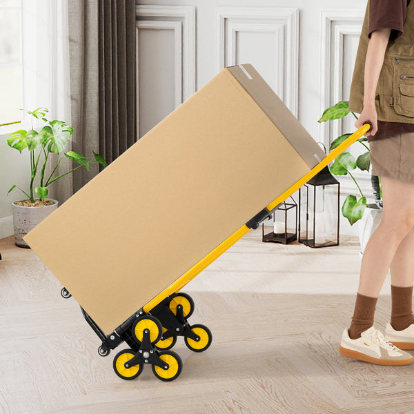 Stair Climbing Cart, Stair Climber Hand Truck with One-Touch Telescoping Handle