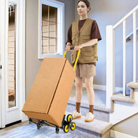 Stair Climbing Cart, Stair Climber Hand Truck with One-Touch Telescoping Handle