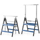 2 Pack Folding Saw Horses, Heavy Duty Metal Adjustable Height Sawhorse Set