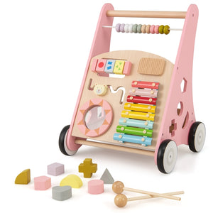 Push and Pull Learning Activity Walker with Smooth Handle for Babies & Toddlers