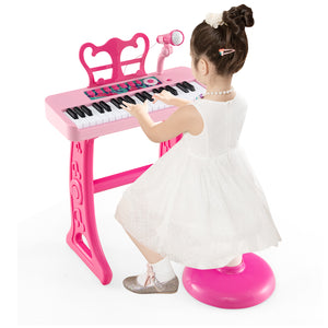 Kids Keyboard Piano with Music Stand & Bench