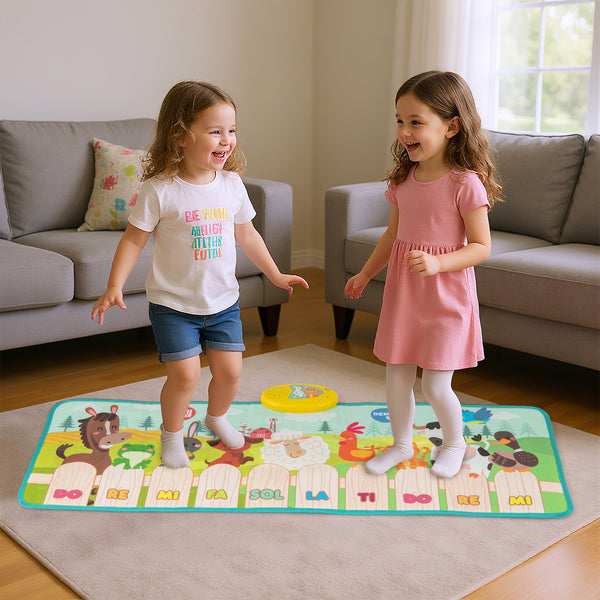 Floor Piano Mat for Toddlers with 10 Animal Sounds