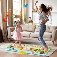 Floor Piano Mat for Toddlers with 10 Animal Sounds