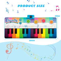Floor Piano Dance Mat for Kids with 8 Instrument Sounds