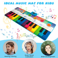 Floor Piano Dance Mat for Kids with 8 Instrument Sounds