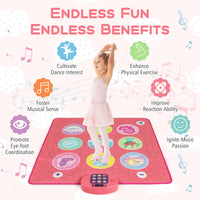 Fun Dance Mat for Kids with 5 Levels 9 Keyboard Sounds and 9 Demo Songs