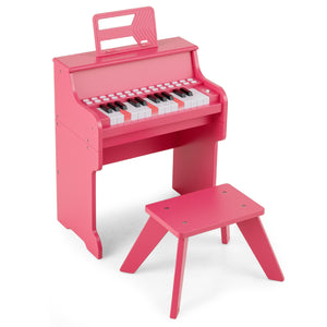 Kids Piano Keyboard with Adjustable Speed & Volume, Teaching Mode, Removable Music Stand