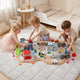 110-Piece Wooden Train Table for Toddlers 3+ Years Old