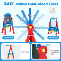 Art Easel for Kids, Height Adjustable, 22 Accessories
