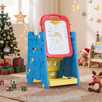4 in 1 Art Easel for Kids, Double Sided Magnetic Board