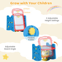 4 in 1 Art Easel for Kids, Double Sided Magnetic Board