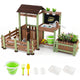 Outdoor Mud Farm Playset for Kids, Fir Wood Barnyard Pretend Toy