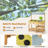Backyard Pretend Play Toy Kitchen w/ Stove Top