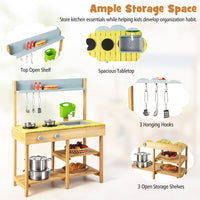Backyard Pretend Play Toy Kitchen w/ Stove Top