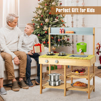 Backyard Pretend Play Toy Kitchen w/ Stove Top