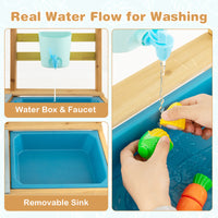 Outdoor Kid's Mud Kitchen w/ Faucet & Water Box