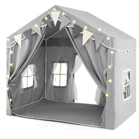 3-4 Kids Large Play Tent House with 2 Opening Doors Star Lights